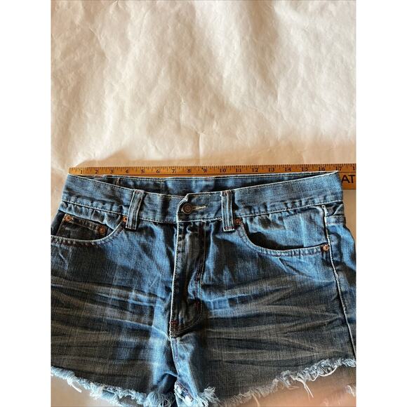 LEVI'S 507 Vintage Men’s 32 Denim Shorts Medium Blue Cotton Cut-Off Outdoor - Picture 5 of 12